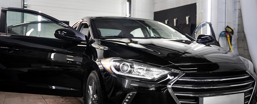 Car Ready for Online Sale After Detailing Freshly detailed car photographed outdoors with glossy paint and clean finish for an online vehicle listing